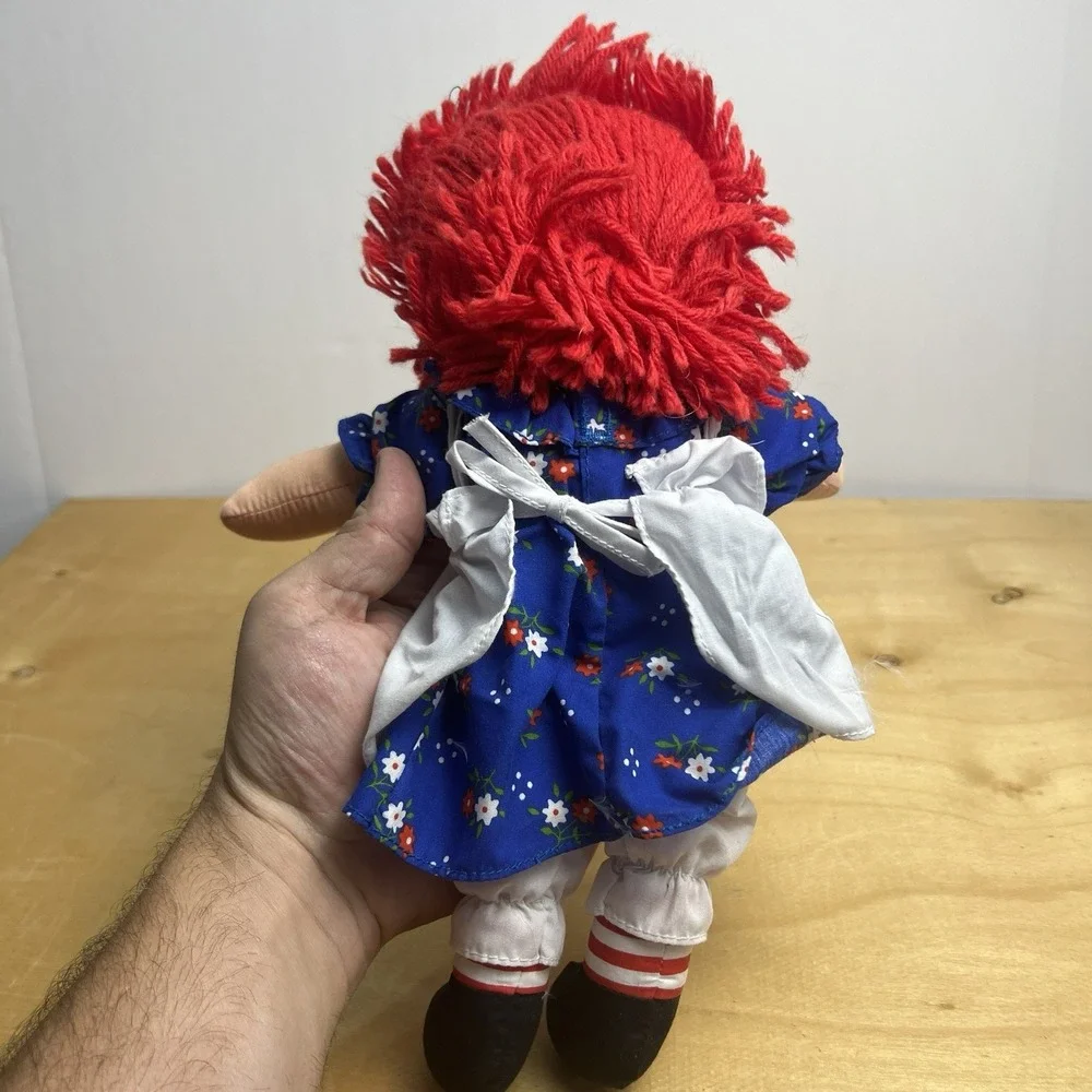 1987 *RAGGEDY‎ ANN DOLL* Vintage Playskool Fabric Stuffed Plush Toy Red Hair EUC